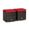 2 Pieces Patio Storage Ottoman with Removable and Washable Cushions